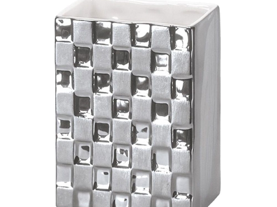 Ποτήρι Οδοντόβουρτσας Check 5845 Silver Kleine Wolke Πορσελάνη