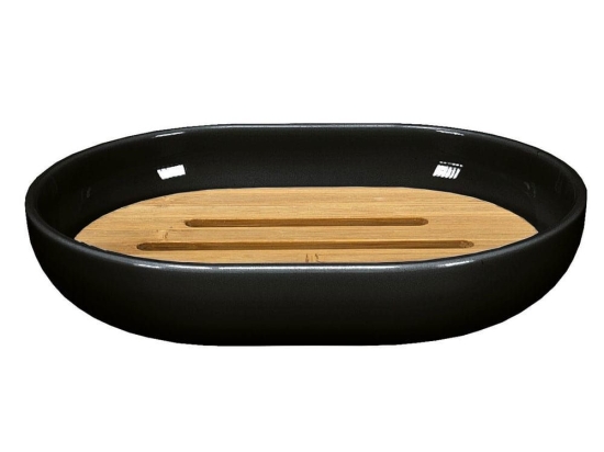 Σαπουνοθήκη Timber 5877 Black Kleine Wolke Bamboo