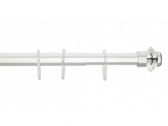 Βραχίονας Μπάνιου Ίσιος Φ25 Νο 1222 Crystal Clear Grekon 75-125cm Αλουμίνιο