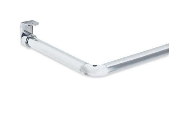 Βραχίονας Μπάνιου Γωνιακός Οροφής 90Χ90 Νο 1271 Chrome Grekon 90X90cm Αλουμίνιο