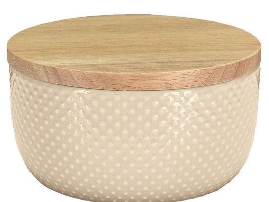Βάζο Για Βαμβάκι Dotty 8030 13,3x8,5cm Sandbeige Kleine Wolke Πηλός