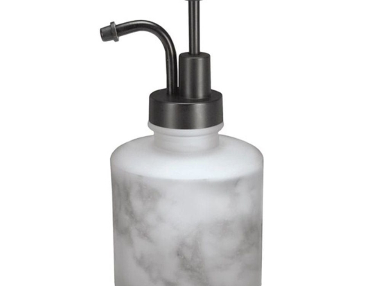 Δοχείο Κρεμοσάπουνου Marmor 8033 8,4x17cm Anthracite Kleine Wolke Γυαλί