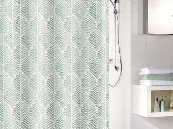 Κουρτίνα Μπάνιου Leaf 5961 Maledivia Kleine Wolke 180Πx200Υ 180x200cm Πολυέστερ