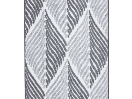 Πατάκι Μπάνιου Leaf 9137 Anthracite Kleine Wolke 70X120 70x120cm 100% Βαμβάκι