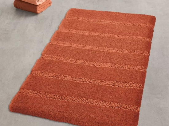 Πατάκι Μπάνιου Monrovia Terracotta Kleine Wolke 70X120 Πολυέστερ