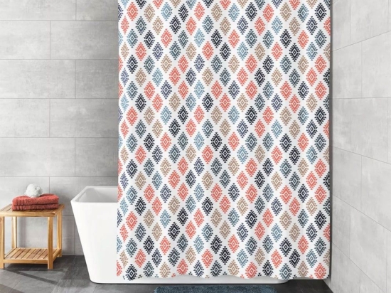 Κουρτίνα Μπάνιου Breeze Multicolor Kleine Wolke 180Πx200Υ Πολυέστερ