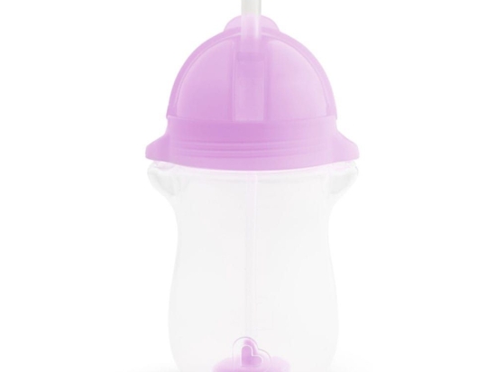 Ποτήρι Βρεφικό Με Καλαμάκι Tip & Sip Cup 296ml Purple Munchkin 296ml Πλαστικό