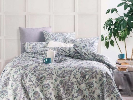Κουβερλί Σετ 2τμχ Symbol Selma Green Ρυθμός Μονό 160x240cm 100% Βαμβάκι