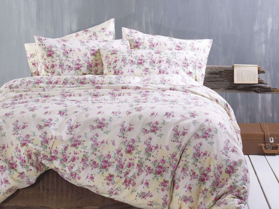 Σεντόνια Σετ 3Τμχ. Φανελένια Mayfair Pink Ρυθμός Ημίδιπλο 160x260cm 100% Βαμβάκι