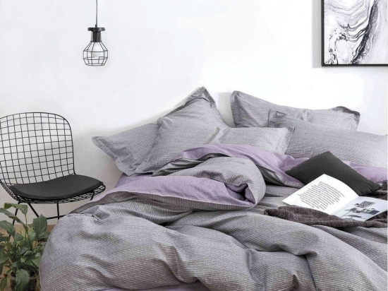 Πάπλωμα Σετ 3τμχ Status Riva 1 Grey Ρυθμός Υπέρδιπλo 220x240cm 100% Βαμβακοσατέν