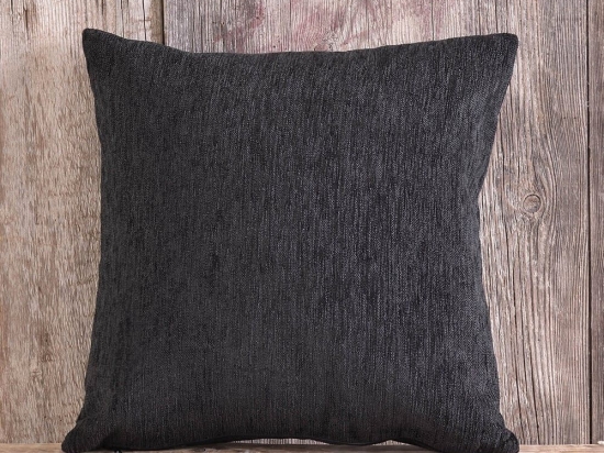 Μαξιλαροθήκη Διακοσμητική Kidal Black Ρυθμός 40Χ40 Chenille-Πολυέστερ
