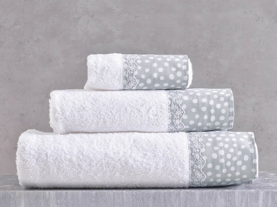 Πετσέτες Cute (Σετ 3τμχ) Grey Ρυθμός Σετ Πετσέτες 70x140cm 100% Βαμβάκι