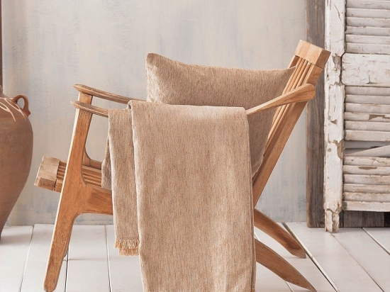Ριχτάρι Kidal Dark Beige Ρυθμός Διθέσιο 180x240cm Chenille-Πολυέστερ