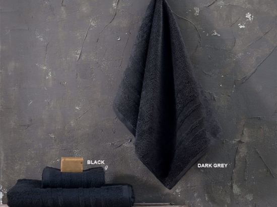 Πετσέτα Laura Dark Grey Ρυθμός Σώματος 100x150cm 100% Βαμβάκι