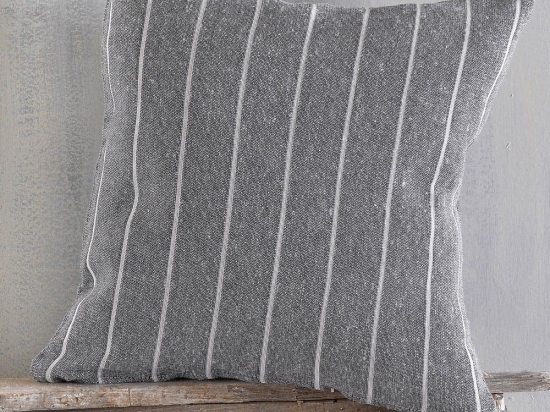 Μαξιλαροθήκη Διακοσμητική Felipe Dark Grey Ρυθμός 40Χ40 100% Βαμβάκι