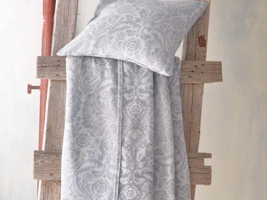 Ριχτάρι Beatris Grey Ρυθμός Πολυθρόνα 160x180cm Βαμβάκι-Πολυέστερ