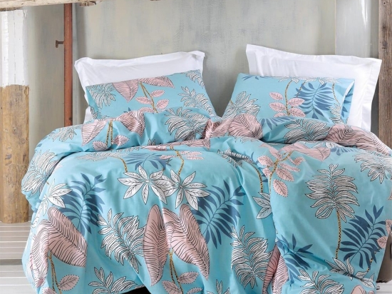 Σεντόνια Solange (Σετ 4τμχ) Turquoise Ρυθμός King Size 260x280cm Βαμβάκι-Πολυέστερ