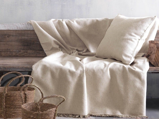 Ριχτάρι Luna Beige Ρυθμός Διθέσιο 180x240cm 100% Βαμβάκι