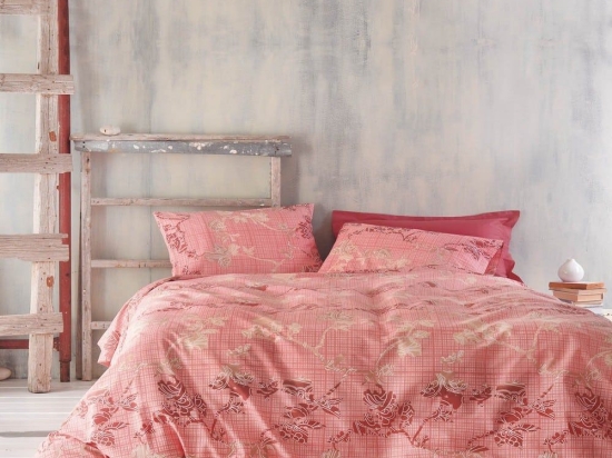 Κουβερλί Next Doca (Σετ 3τμχ) Pink Ρυθμός Υπέρδιπλo 220x240cm Βαμβάκι-Πολυέστερ