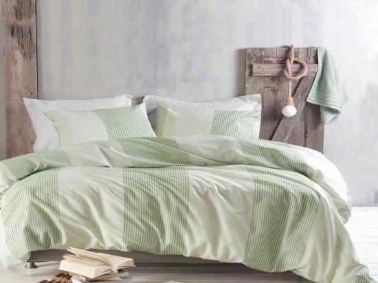 Σεντόνια Next Jarco (Σετ 3τμχ) Green Ρυθμός Ημίδιπλο 160x260cm Βαμβάκι-Πολυέστερ