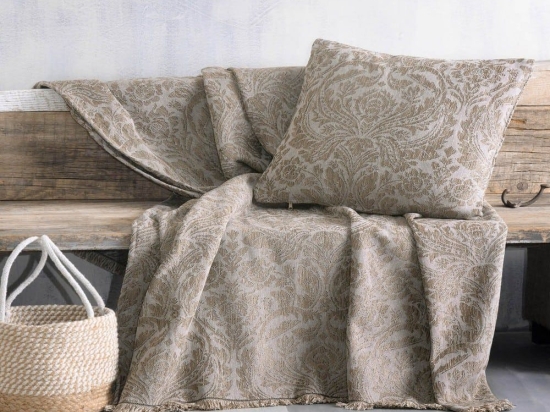 Ριχτάρι Vilano Brown Ρυθμός Διθέσιο 180x240cm Chenille,Βαμβάκι,Polyester