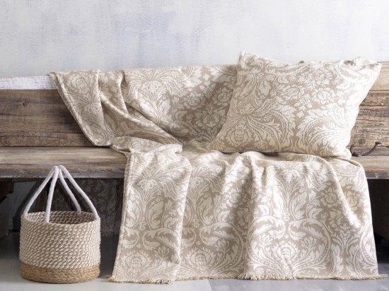 Ριχτάρι Vilano Ecru-Beige Ρυθμός Διθέσιο 180x240cm Chenille,Βαμβάκι,Polyester