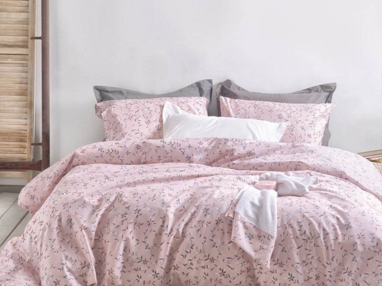 Πάπλωμα Carlin (Σετ 3τμχ) Pink Ρυθμός Υπέρδιπλo 220x240cm 100% Βαμβάκι
