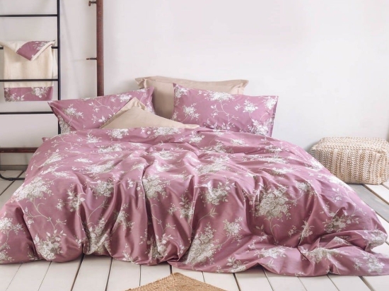 Πάπλωμα Mathilde (Σετ 3τμχ) Pink Ρυθμός Υπέρδιπλο 220x240cm 100% Βαμβάκι