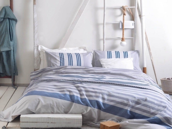 Σεντόνια Lucas (Σετ 4τμχ) Blue Ρυθμός Υπέρδιπλο 230x270cm 100% Βαμβάκι