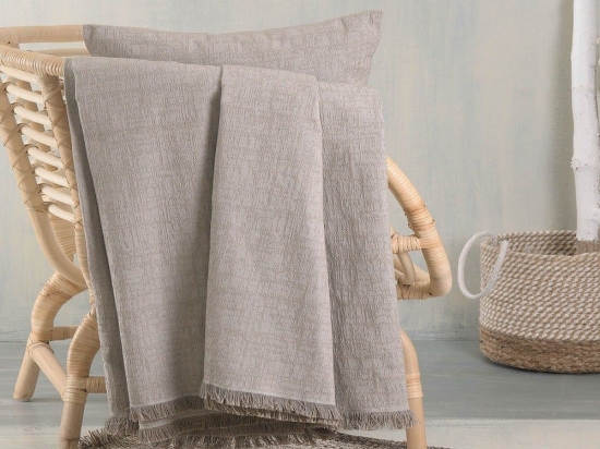 Ριχτάρι Mauricio Beige Ρυθμός Διθέσιο 180x240cm Βαμβάκι-Πολυέστερ
