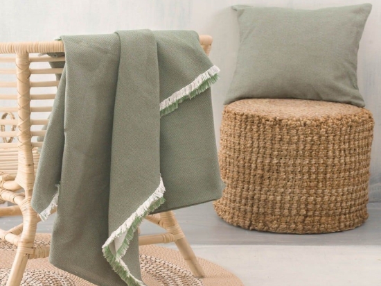 Ριχτάρι Veracruz Khaki Ρυθμός Διθέσιο 180x240cm Βαμβάκι-Πολυέστερ