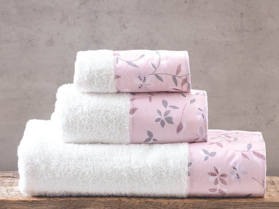 Πετσέτες Carlin (Σετ 3τμχ) Pink Ρυθμός Σετ Πετσέτες 70x140cm 100% Βαμβάκι