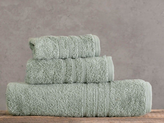 Πετσέτα Aria Grey-Green Ρυθμός Χεριών 30x50cm 100% Πενιέ Βαμβάκι