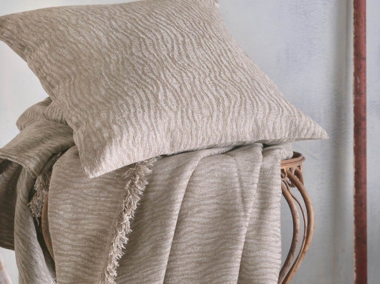 Ριχτάρι Bretton Dark Beige Ρυθμός Πολυθρόνα 160x180cm Chenille,Βαμβάκι,Polyester