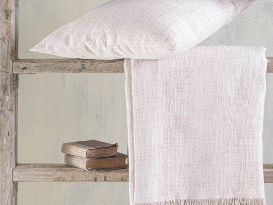 Ριχτάρι Cailin Ecru Ρυθμός Τετραθέσιο 180x330cm Βαμβάκι-Πολυέστερ
