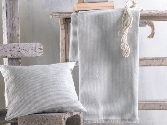 Ριχτάρι Hatton Grey Ρυθμός Διθέσιο 180x240cm Βαμβάκι-Πολυέστερ