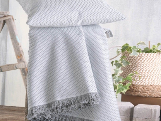 Ριχτάρι Matis Grey Ρυθμός Πολυθρόνα 160x180cm Βαμβάκι-Πολυέστερ