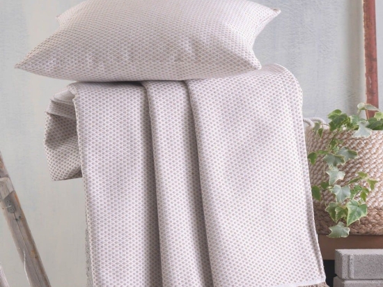 Ριχτάρι Matis Beige Ρυθμός Πολυθρόνα 160x180cm Βαμβάκι-Πολυέστερ