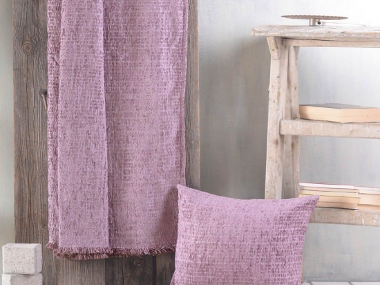 Ριχτάρι Rachell Purple Ρυθμός Τριθέσιο 180x280cm Chenille,Βαμβάκι,Polyester