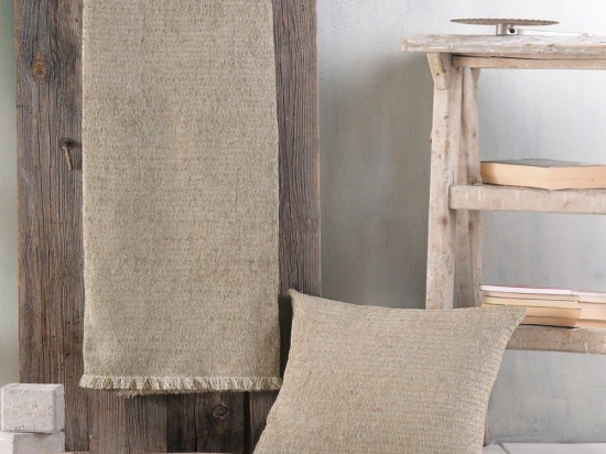 Ριχτάρι Rachell Dark Beige Ρυθμός Τετραθέσιο 180x330cm Chenille,Βαμβάκι,Polyester