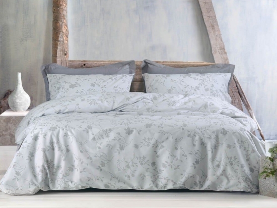 Κουβερλί Miriam (Σετ 2τμχ) Light Grey Ρυθμός Ημίδιπλο 160x240cm Βαμβάκι-Πολυέστερ