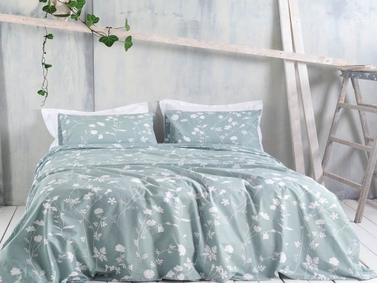 Κουβερλί Everly (Σετ 2τμχ) Blue Ρυθμός Ημίδιπλο 160x240cm 100% Βαμβάκι