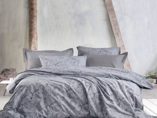 Κουβερλί Lovetta (Σετ 2τμχ) Grey Ρυθμός Ημίδιπλο 160x240cm 100% Βαμβάκι