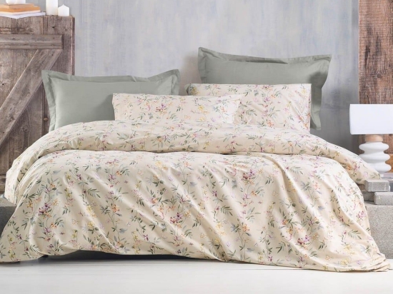 Παπλωματοθήκη Corina (Σετ 2τμχ) Beige Ρυθμός Ημίδιπλο 160x250cm 100% Βαμβάκι
