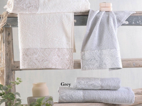 Πετσέτες Amara (Σετ 3τμχ) Beige Ρυθμός Σετ Πετσέτες 70x140cm 100% Πενιέ Βαμβάκι