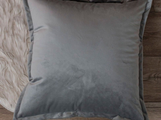 Μαξιλαροθήκη Διακοσμητική Velvet 11 Silver Teoran 45X45 45x45cm Acrylic