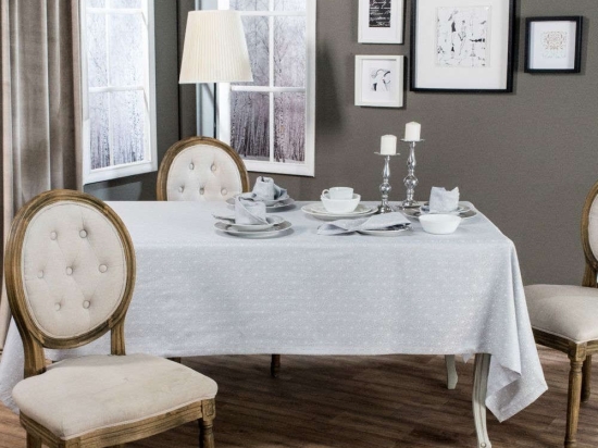 Τραπεζομάντηλο Montresor Με Πετσέτες Σετ 13τμχ Grey Teoran 160X250 Βαμβάκι-Πολυέστερ