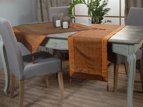Καρέ J9288 Brown Teoran 90X90cm Πολυέστερ