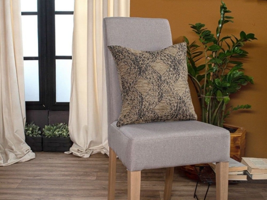 Μαξιλαροθήκη Διακοσμητική Ohio 03 Dark Grey Teoran 43X43 Ακρυλικό-Πολυέστερ