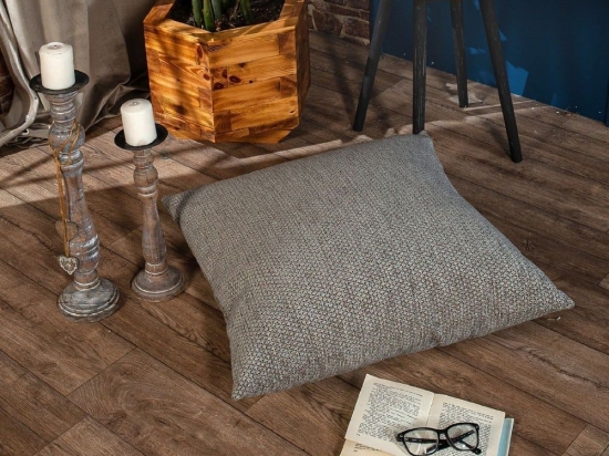 Μαξιλαροθήκη Διακοσμητική Δαπέδου Utah 11 Grey Teoran 65Χ65 Ακρυλικό-Πολυέστερ